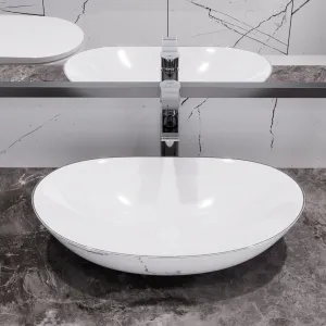 20" x 13" Oval Vessel Bathroom Sink, Easy to Maintain