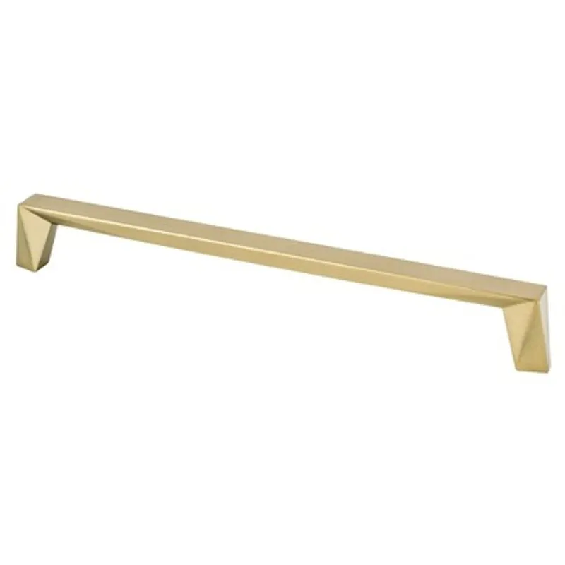 9.31" Contemporary Angular Straight Pull in Modern Brushed Gold from Swagger Collection