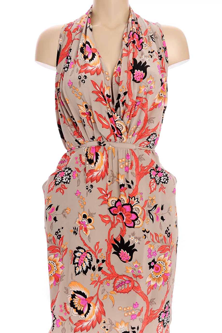 ALICE & TRIXIE KACY Silk Floral Printed Wrap Dress