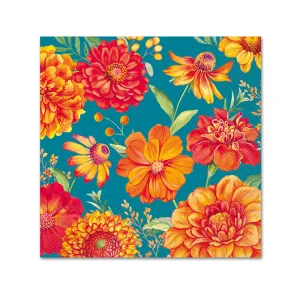 Arya Fall Flowers Paper Beverage Napkins