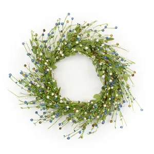 Berry & Pip Wreath - Blue - 22 Inch