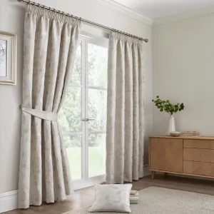 Bramford Pair of Pencil Pleat Curtains by Curtina in Natural