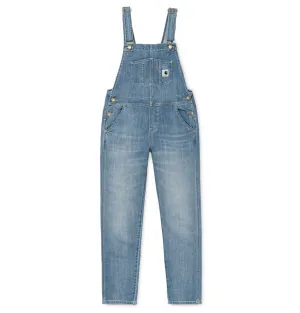 Carhartt WIP Women's W' Bib Overalls – Blue (Light Stone Washed)