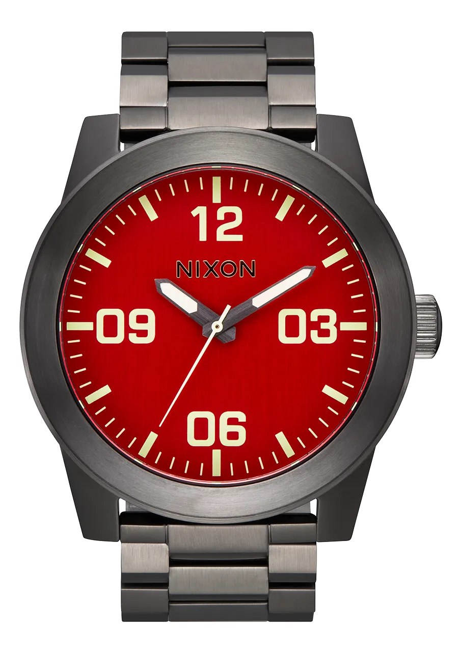 Corporal Stainless Steel - Red / Gunmetal