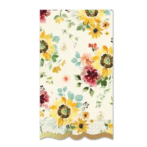 Elegant Sunflowers Shaped Paper Guest Towels