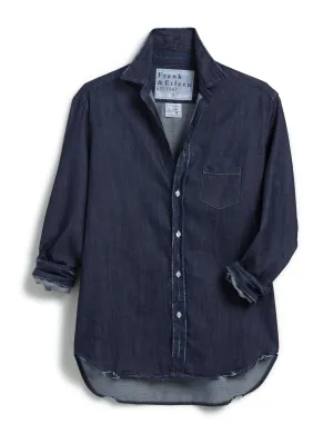 Frank & Eileen Relaxed Eileen Button-Up in Distressed Rinse Denim