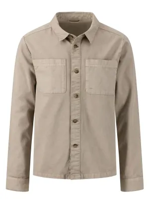 FYNCH HATTON Overshirt - Men's Robust Cotton – Stone