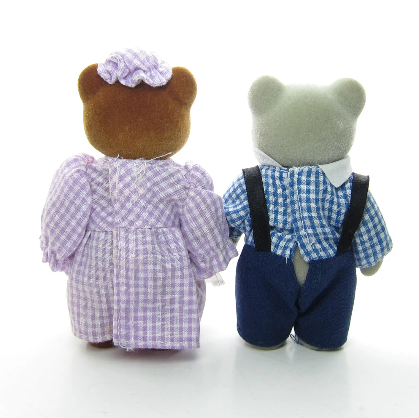 Grandma & Grandpa Bear Figures Flocked Bears from Teddy Bear Story