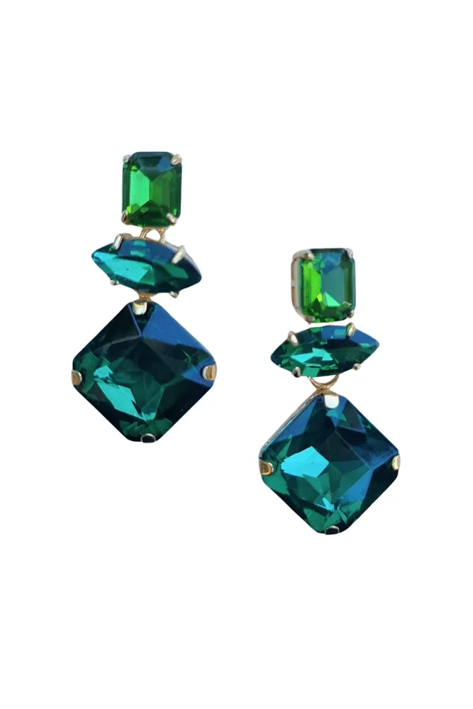 Green Ellie Gem Earring