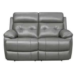 Homelegance Furniture Lambent Double Reclining Loveseat in Gray