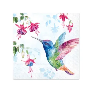 Hummingbird Rainbow Paper Beverage Napkins