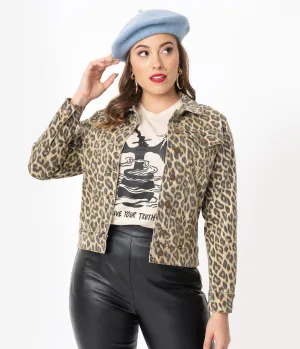 Leopard Print Denim Jacket