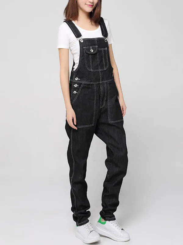 Mid-Rise Straight Leg Overalls (USA ONLY)