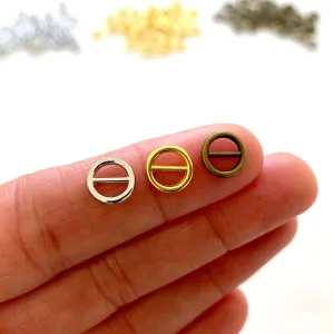 Mini round Doll buckles 8mm