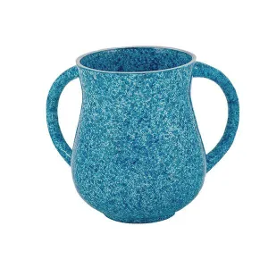 Netilat Yadayim Cup - Faux Marble - Light Blue