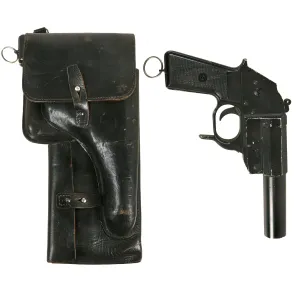 Original German Post-WWII LP1 East German Flare Pistol with Holster - Serial 19182