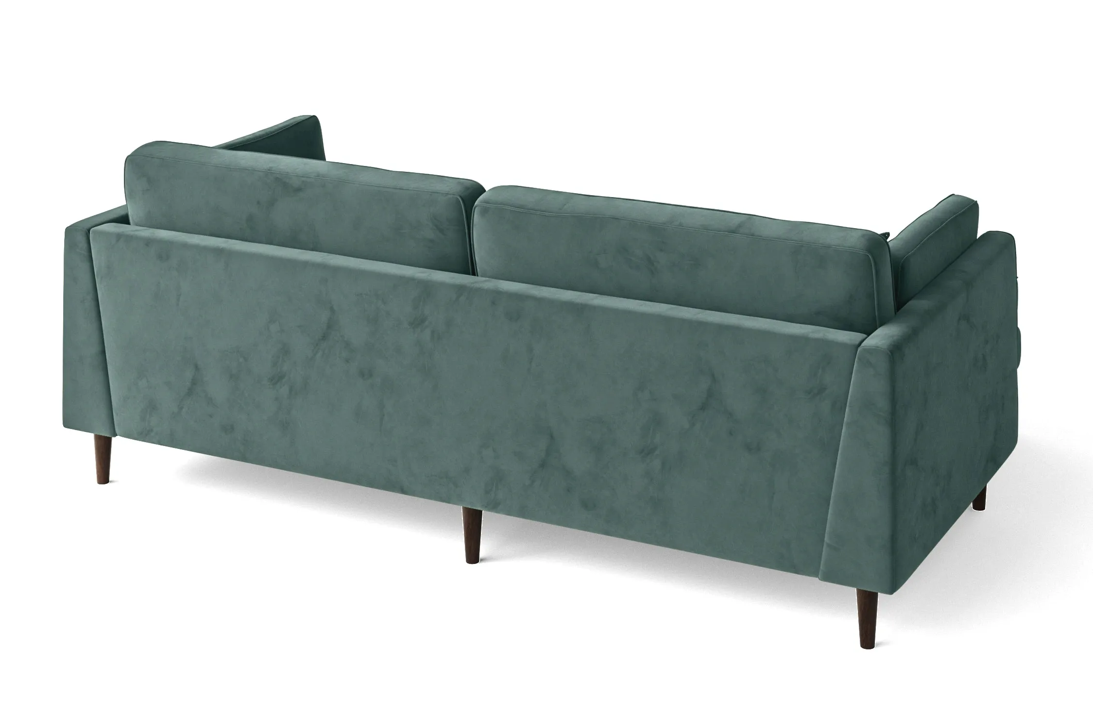 Ragusa 3 Seater Left Hand Facing Chaise Lounge Corner Sofa Teal Velvet