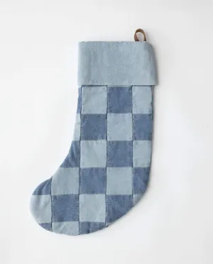 The Check Stocking. -- Multi Denim