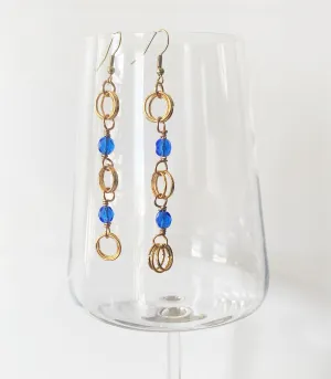 The Kiere Earrings in Light Cobalt Blue