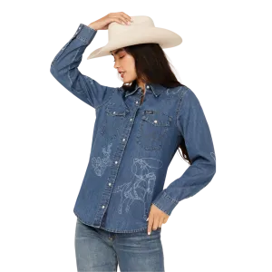 Wrangler Women's Cowboy Denim Shirt